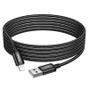 Кабель HOCO X91 Radiance charging data cable for iP(L=3M) Black (6931474788702) - зображення 5