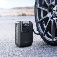 Автомобільний насос HOCO S53 Breeze portable smart air pump Black  - фото № 6