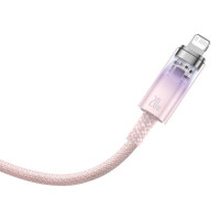 Кабель Baseus Explorer Series Fast Charging Cable with Smart Temperature Control Type-C to iP 20W 1m Pink (Колір Розовый) - фото № 3