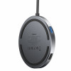 USB-Hub Baseus Circular Mirror Wireless Charger intelligent HD HUB Dark gray - зображення 3