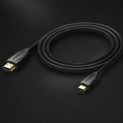 Кабель Vention Mini HDMI - HDMI Cable 18 Gbps 1M Black (VAA-D02-B100) - зображення 3