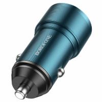 Автомобільний зарядний пристрій BOROFONE BZ19A Wisdom single port QC3.0 car charger 18W Sapphire Blue (Цвет Sapphire Blue) - фото № 2
