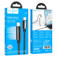 Кабель HOCO U125 Benefit 100W charging data cable with display Type-C to Type-C Black (Цвет Black) - фото № 2
