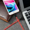 Кабель HOCO X21 Plus USB to iP 2.4A, 2м, силикон, силиконовые разъемы, Черный+Красный (6931474713797) - изображение 3