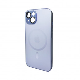 Чохол для смартфона AG Glass Matt Frame Color MagSafe Logo for Apple iPhone 14 Sierra Blue