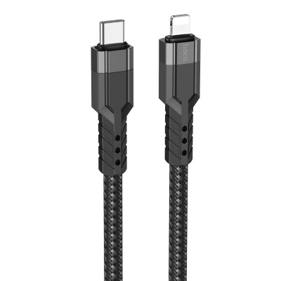 Кабель HOCO U110 iP PD charging data cable Black (6931474770547) - зображення 1