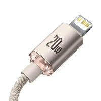 Кабель Baseus Crystal Shine Series Fast Charging Data Cable Type-C to iP 20W 1.2m Pink (Колір 7089) - фото № 6