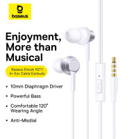 Навушники Baseus Encok HZ11 Wired Earphones Moon White (Колір 7068) - фото № 5