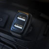 Автомобільний зарядний пристрій HOCO Z36 Leader dual port car charger set(Type-C) Black (Черный)- № 8