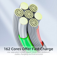 Кабель Essager Universal 540 Ratate 3A Magnetic USB Charging Cable Lightning 1m grey (EXCCXL-WX0G) (Цвет Серыйм) - фото № 6