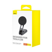 Автотримач для телефона Baseus T-Space Series Folding Metal Car Mount Magnetic Phone Holder Frost Silver (Цвет Silver) - фото № 2