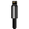 Кабель Baseus Tungsten Gold Fast Charging Data Cable USB to iP 2.4A 1m Black (Black)- № 6