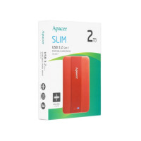 Зовнішній жорсткий диск PHD External 2.5'' Apacer USB 3.2 Gen.1 AC237 2Tb Red (color box) (Колір 7070) - фото № 2