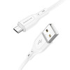 Кабель BOROFONE BX66 Wide way silicone charging data cable for Micro White (7068)- № 2