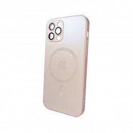 Чохол для смартфона AG Glass Matt Frame Color MagSafe Logo for Apple iPhone 12 Pro Max Chanel Pink