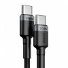 Кабель Baseus Cafule PD2.0 60W flash charging USB cableType-C-Type-C (20V 3A)2M Gray+Black (Black-Gray)- № 3