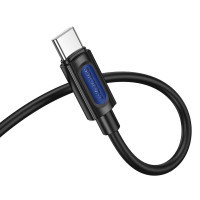 Аудіокабель BOROFONE BL20 True sound silicone digital audio conversion cable Type-C Black (Цвет 7073) - фото № 3
