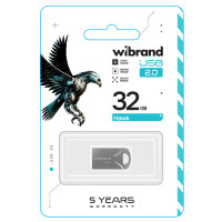 Флеш-накопичувач Wibrand USB 2.0 Hawk 32Gb Silver (Цвет Серый) - фото № 2