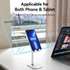 Тримач для телефона Height Adjustable Desktop Cell Phone Stand White Aluminum Alloy Type (KCQW0) (White)- № 6