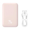 Зовнішній акумулятор Baseus Magnetic Wireless Charging Power bank 6000mAh 20W With Cable Pink - зображення 7