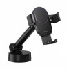 Автотримач для телефона Baseus Simplism gravity car mount holder with suction base Black (Черный)- № 4