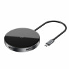 USB-Hub Baseus Circular Mirror Wireless Charger intelligent HD HUB Dark gray - изображение 2