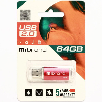 Flash Mibrand USB 2.0 Cougar 64Gb Red - изображение 2