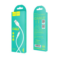Кабель HOCO X25 USB to Micro 2A, 1m, PVC, PVC connectors, White (Цвет Білий) - фото № 7