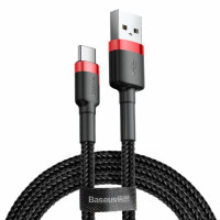 Кабель Baseus Cafule Cable USB For Type-C 3A 2m Red+Black (Колір Black-Red) - фото № 4
