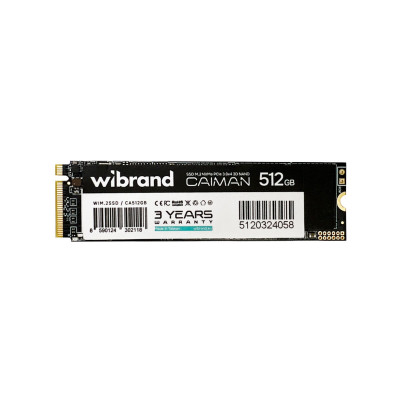 SSD M.2 Wibrand Caiman 512GB NVMe 2280 PCIe 3.0 3D NAND - зображення 2
