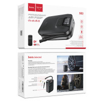 Автомобільний насос HOCO S53 Breeze portable smart air pump Black  - фото № 7