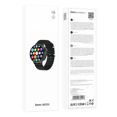 Смарт-годинник HOCO Y18 Smart sports watch(call version) Black - зображення 4
