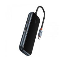 USB-хаб Baseus AcmeJoy 5-Port Type-C HUB Adapter（Type-C to HDMI*1+USB3.0*2+USB2.0*1+Type-C PD&Data *1）Dark Gray (Колір Темно-серый) - фото № 8