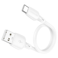Кабель BOROFONE BX93 Super power 27W charging data cable Type-C(L=0.25M) White (Цвет 7068) - фото № 3