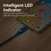 Кабель Vention Nylon Braided USB 2.0 C Male to C Male 3A Cable 2M Black LED Type (TAUBH) (7073)- № 3