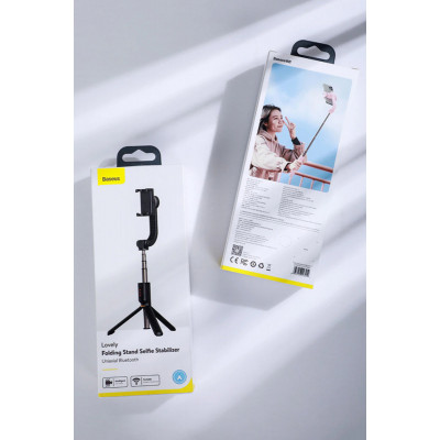 Селфі-монопод Baseus Lovely Uniaxial Bluetooth Folding Stand Selfie Stabilizer Black - зображення 3