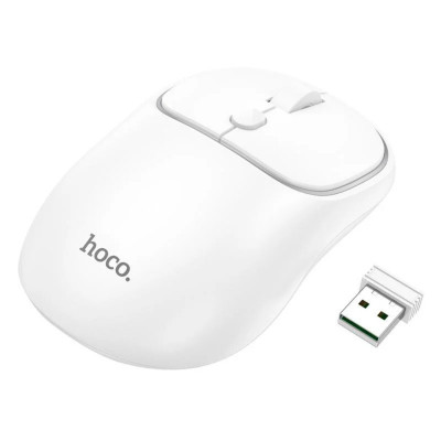 Миша Hoco GM25 Royal dual-mode business wireless mouse Space White - зображення 1