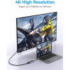 USB-хаб Vention USB-C to HDMI/USB 3.0x3/SD/TF/PD Docking Station Gray 0.15M Aluminum Alloy Type (Gray)- № 6