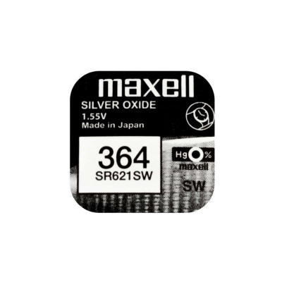 Батарейка MAXELL SR621SW 1PC EU MF (364) A 1шт (M-18292700) (4902580132224) - изображение 1