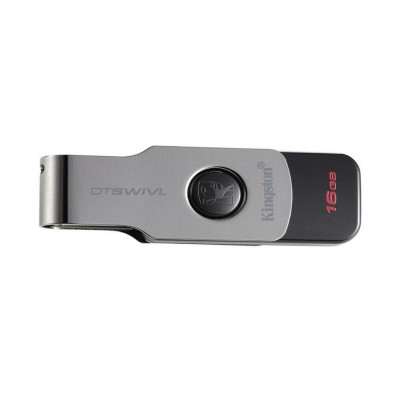 Flash Kingston USB 3.0 DT Swivel Design 16GB Metal/Black - изображение 1