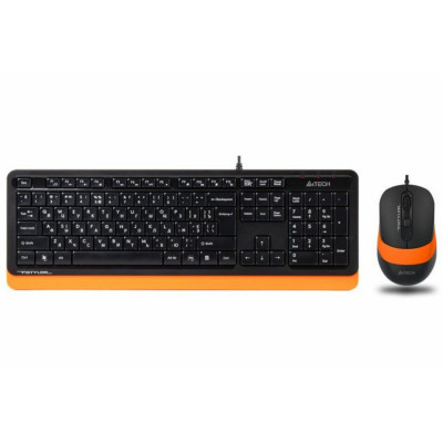 Комплект з  маніпулятора миші та клавіатури A4Tech F1010 Orange - изображение 1