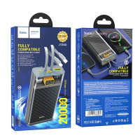Зовнішній акумулятор HOCO J104A Discovery edition 22.5W fully compatible power bank with cable(20000mAh) Gray (Цвет Gray) - фото № 8
