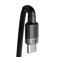Кабель Baseus Cafule PD2.0 60W flash charging USB cableType-C-Type-C (20V 3A)2M Gray+Black (Цвет Black-Gray) - фото № 5