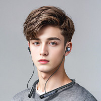 Бездротові навушники ACEFAST N5 neck hanging wireless earphones Black (Цвет Black) - фото № 5