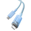 Кабель Baseus Explorer Series Fast Charging Cable with Smart Temperature Control Type-C to iP 20W 1m Blue (Синий)- № 6