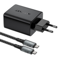 Мережевий зарядний пристрій ACEFAST A17 65W GaN multi-function HUB charger set Black (Колір 7073) - фото № 3
