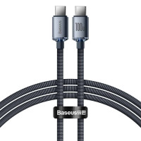Кабель Baseus Crystal Shine Series Fast Charging Data Cable Type-C to Type-C 100W 2m Black