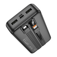 Зовнішній акумулятор HOCO J118A Speed energy power bank with cable(20000mAh) Black (Цвет 7073) - фото № 3