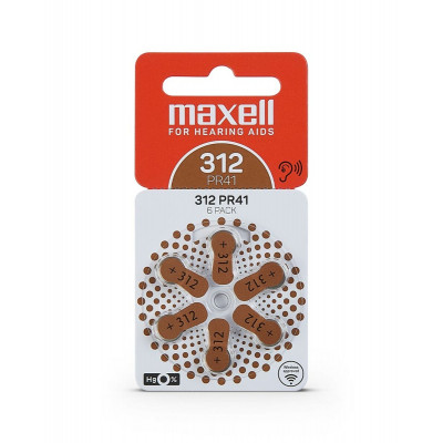 Батарейка MAXELL PR41 (312) 6BS ZINC AIR (M-790421.00.EU) (4043752334524) - изображение 1