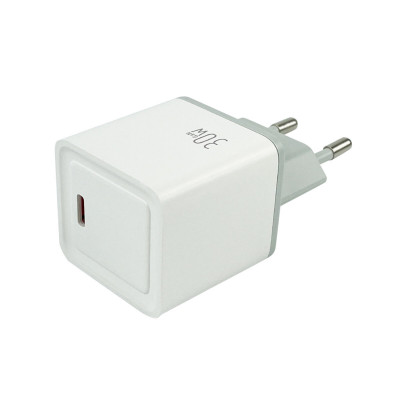 Мережевий зарядний пристрій Mibrand MI-31 GaN 30W Travel Charger USB-C White (MIWC/31CW) - зображення 1